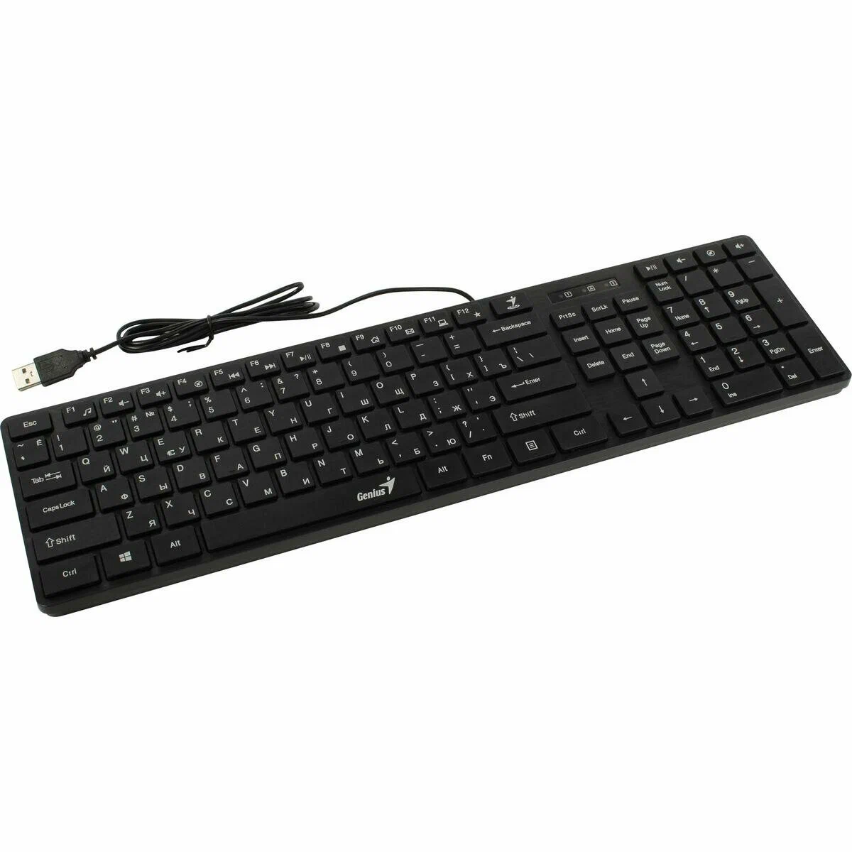 картинка Клавиатура Genius SlimStar 126, USB Black (Only Laser) (31310017402/  31310017) от магазина КомпьютерЦентр