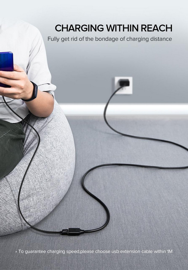 картинка Кабель USB 3.0 A->F Ugreen US129 1.5 м 30126 от магазина КомпьютерЦентр