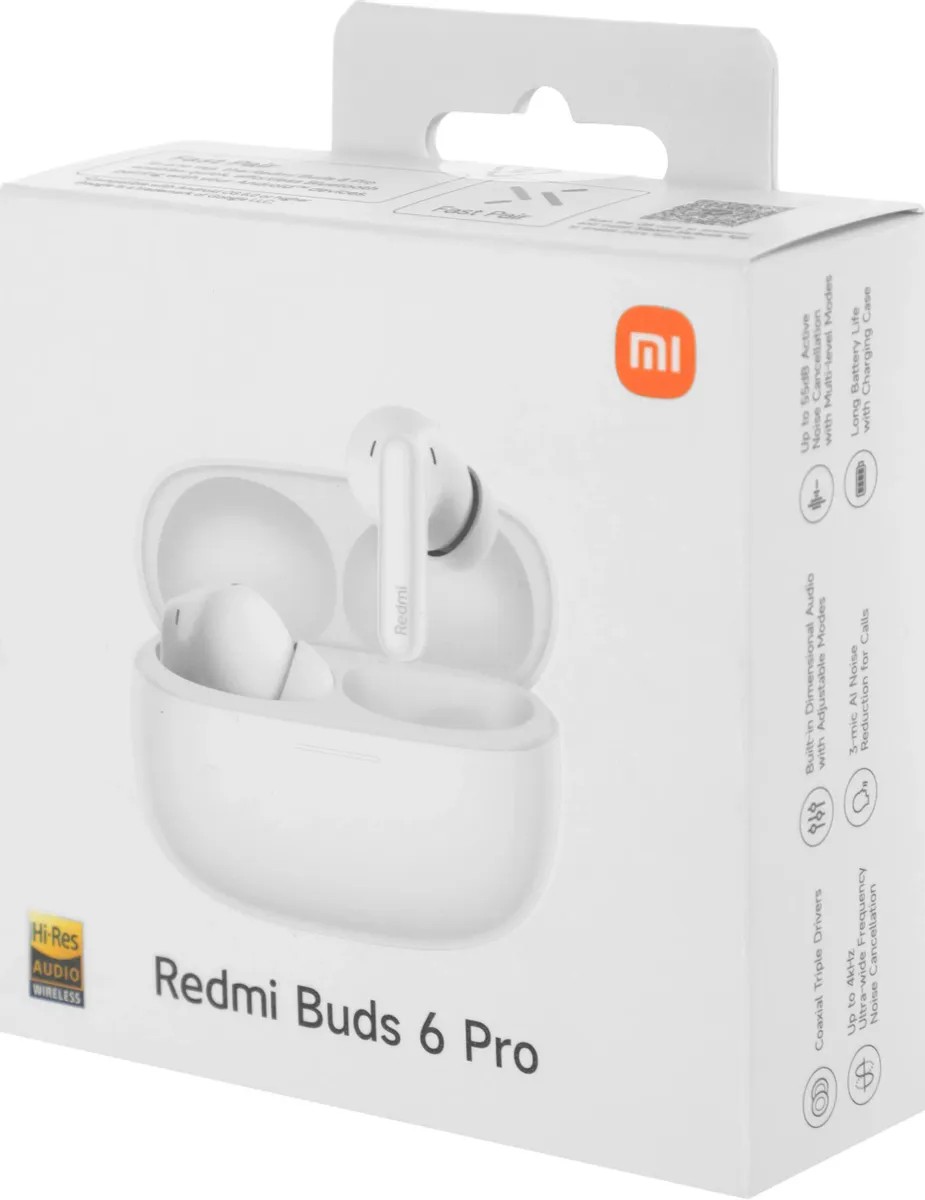 картинка Беспроводные наушники Xiaomi Redmi Buds 6 Pro BHR9310GL White EU от магазина КомпьютерЦентр