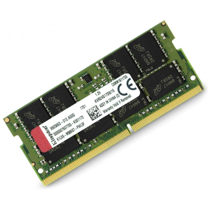 картинка Оперативная память Kingston SO-DIMM DDR4 16Gb 2400MHz PC3-19200  (KVR24S17D8/16) от магазина КомпьютерЦентр
