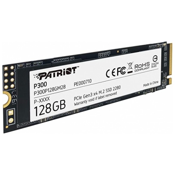картинка SSD накопитель Patriot 128Gb P300 PCI-E x4 M.2 2280 (P300P128GM28) от магазина КомпьютерЦентр