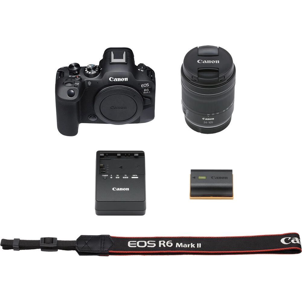 картинка Беззеркальный фотоаппарат Canon EOS R6 Mark II Kit RF 24-105mm F4-7.1 IS STM, черный от магазина КомпьютерЦентр