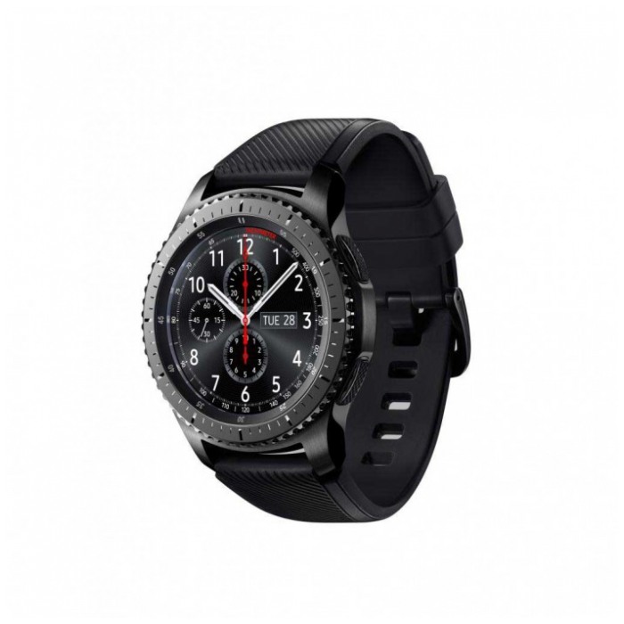 картинка Часы Samsung Galaxy Gear S3 Frontier SM-R760 1.3'' Dark Gray (SM-R760NDAASEK) от магазина КомпьютерЦентр