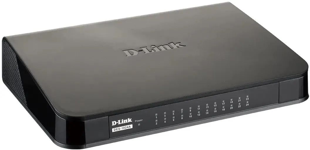 картинка Switch 24-port D-Link DES-1024A/ E3A (L2) 24x100Mb неуправляемый от магазина КомпьютерЦентр