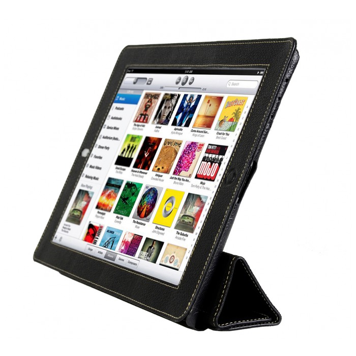 картинка Чехол Melkco Leather Case Slimme Cover Type Black for new iPad/ iPad 2 (APNIPALCSC1BKLC) от магазина КомпьютерЦентр