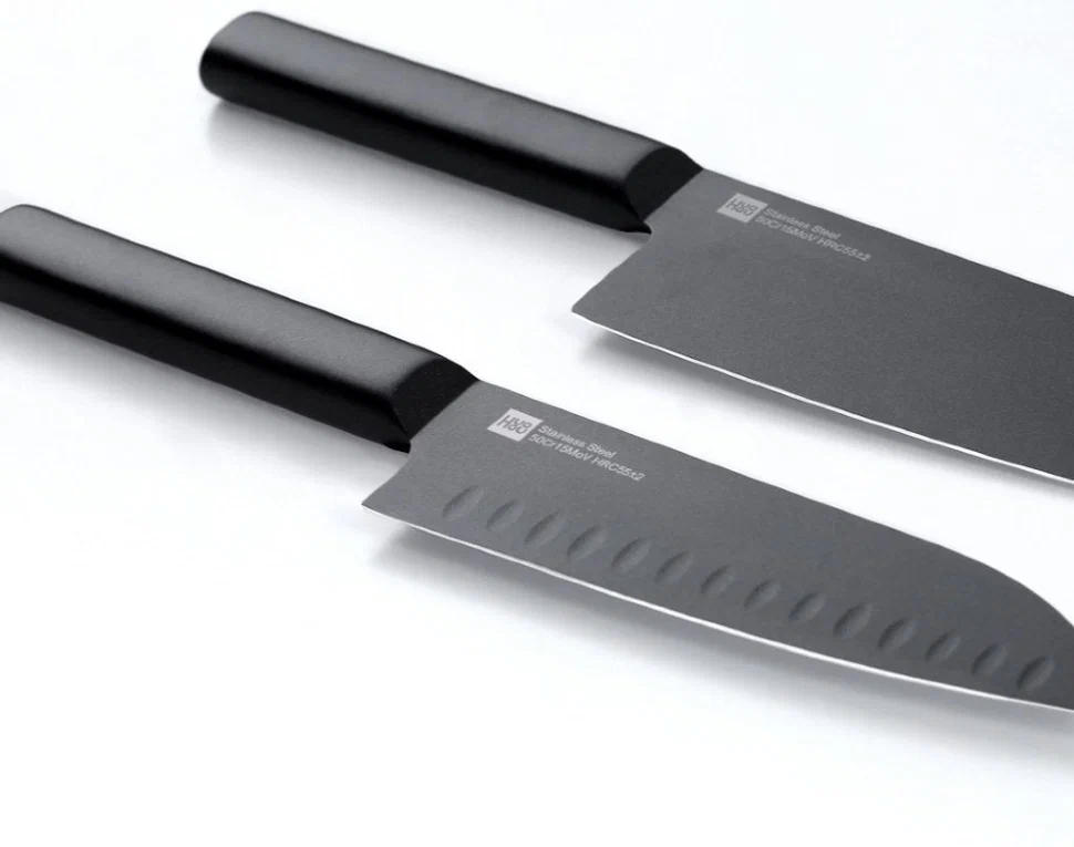 картинка Набор ножей Xiaomi HuoHou Heat Cool Black Non-stick Knife Set HU0076 Black от магазина КомпьютерЦентр