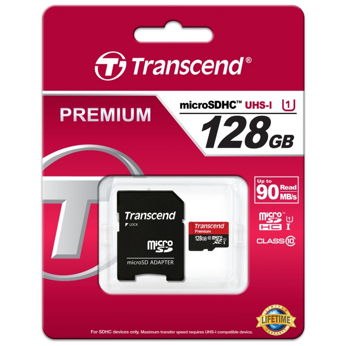 картинка Карта памяти Transcend 128Gb microSDXC Premium, class 10, UHS-1 + adapter  (TS128GUSDU1) от магазина КомпьютерЦентр