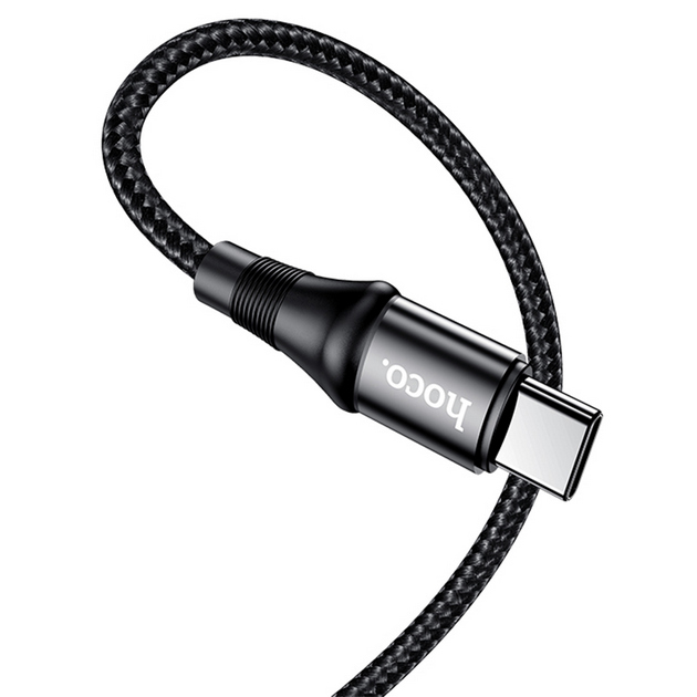 картинка Кабель Hoco X50 Type-C to Type-C Exquisito 100W charging data cable 1m Black от магазина КомпьютерЦентр