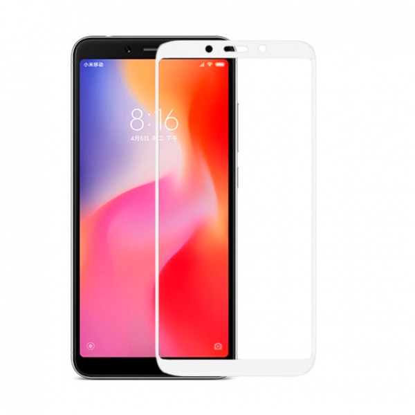 картинка Стекло защитное 9H Xiaomi Redmi 6/ Redmi 6A Full Glue White от магазина КомпьютерЦентр