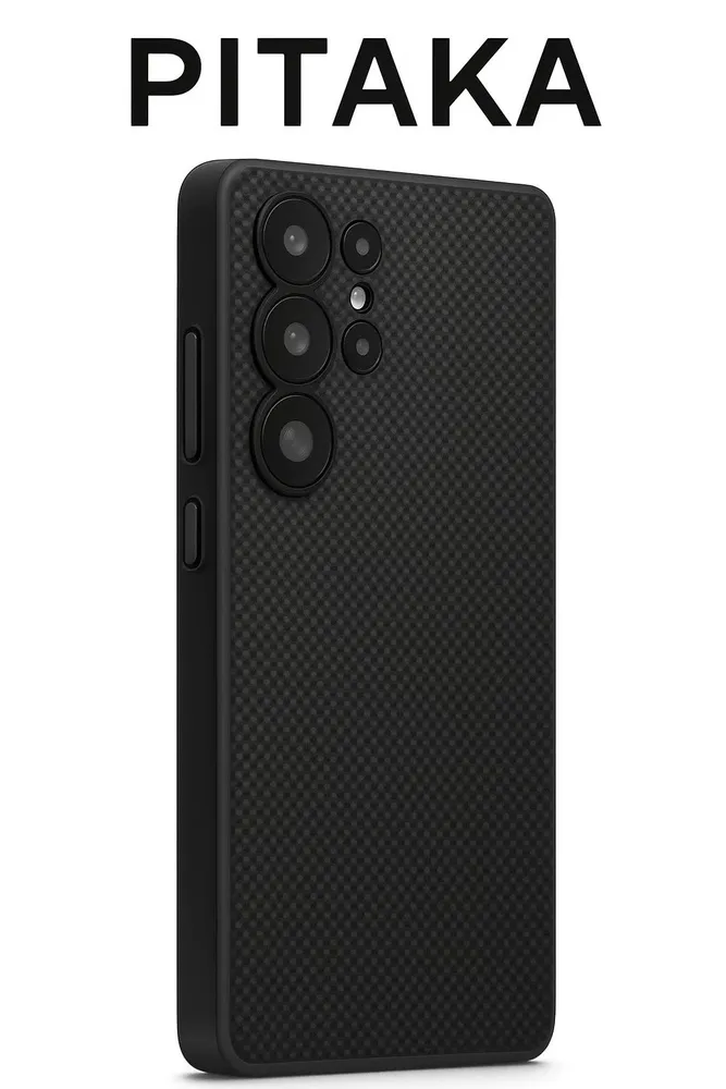 картинка Усиленный чехол PITAKA Military-Grade Case для Samsung S25 Ultra Black/ Grey от магазина КомпьютерЦентр