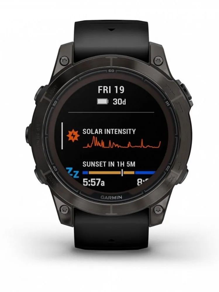 картинка Смарт-часы Garmin Fenix 7 PRO Sapphire Solar титановый угольно-серый DLC с черным ремешком (010-02777-11) от магазина КомпьютерЦентр