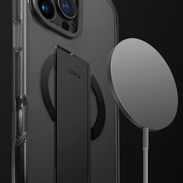 картинка Чехол Uniq HYBRID HELDRO Max WITH CAMERA STAND (MagSafe) для iPhone 16 Pro MAX 6.9'', SMOKE (IP6.9P(2024)-HELMMSMK) от магазина КомпьютерЦентр