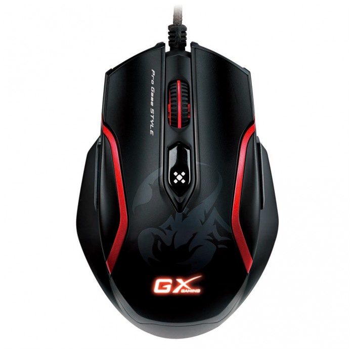 картинка Мышка Genius Maurus X Black/Red (31010016101) от магазина КомпьютерЦентр