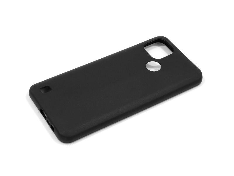 картинка Чехол силиконовый Leather Back для Realme C21 Black от магазина КомпьютерЦентр