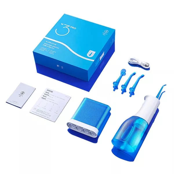 картинка Портативный ирригатор Xiaomi Soocas W3 Pro Portable Electric Oral Irrigator (4 насадки) Blue EU от магазина КомпьютерЦентр