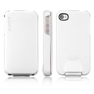 картинка Чехол SGP Leather Case Argos Series White for iPhone 4 (SGP06829) от магазина КомпьютерЦентр