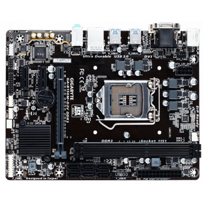 картинка Материнская плата Gigabyte GA-B150M-D2V DDR3 (GA-B150M-D2V DDR3) от магазина КомпьютерЦентр