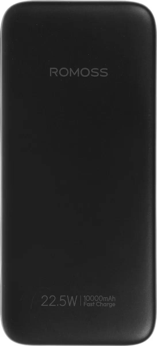 картинка Внешний аккумулятор Romoss (PHC10) (10000mAh) 22.5W 3A USB-A/ USB-C черный от магазина КомпьютерЦентр