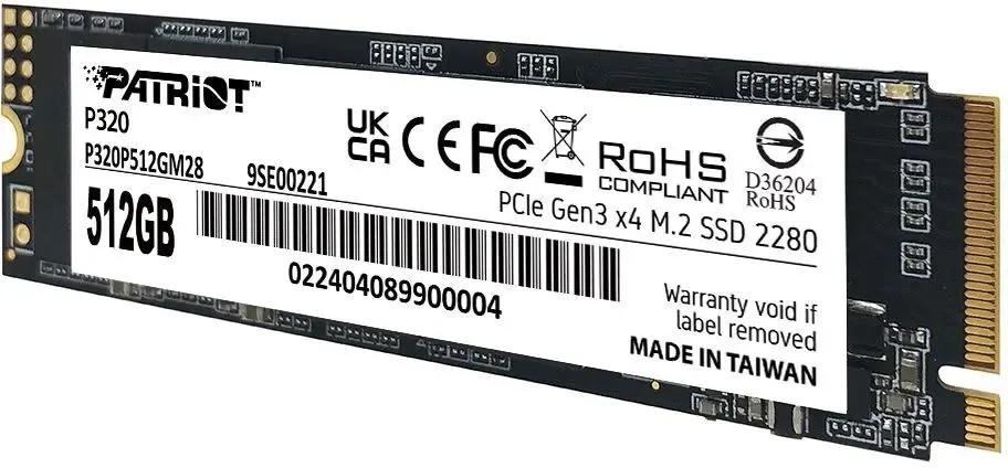 картинка SSD накопитель 512Gb Patriot P320 PCI-E x4 M.2 2280 (P320P512GM28) от магазина КомпьютерЦентр