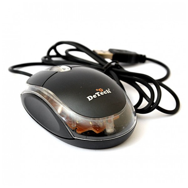 картинка Мышка DeTech DE-3006 Shiny Black от магазина КомпьютерЦентр