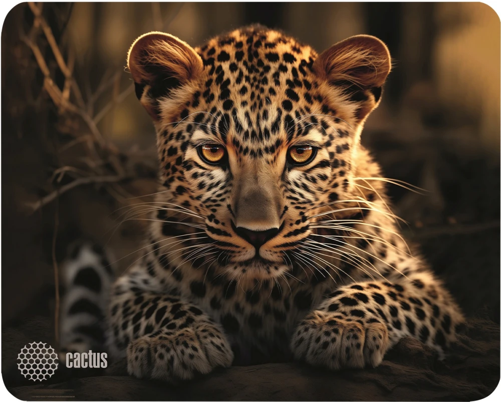 картинка Коврик для мышки Cactus Leopard рисунок 250x200x3мм CS-MP-D06S от магазина КомпьютерЦентр