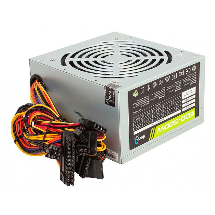 картинка Блок питания AeroCool 500W (ECO-500) ATX (ECO-500) от магазина КомпьютерЦентр