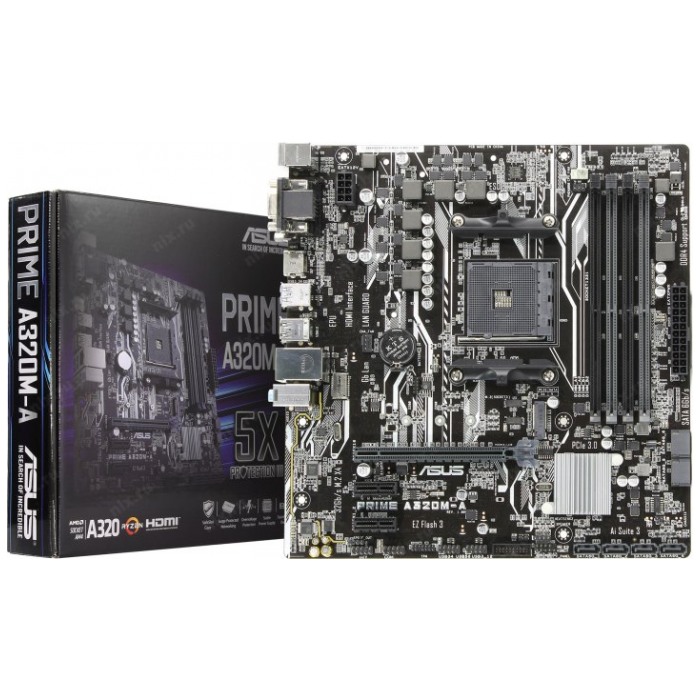 картинка Материнская плата Asus PRIME A320M-A AM4 (PRIME A320M-A) от магазина КомпьютерЦентр