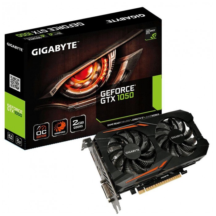 картинка Видеокарта Gigabyte 2Gb DDR5 GeForce GTX1050 (GV-N1050OC-2GD) от магазина КомпьютерЦентр