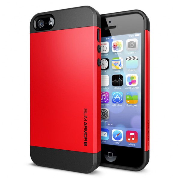 картинка Чехол SGP Case Slim Armor S Crismos Red for iPhone 5/ 5s (SGP10366) от магазина КомпьютерЦентр