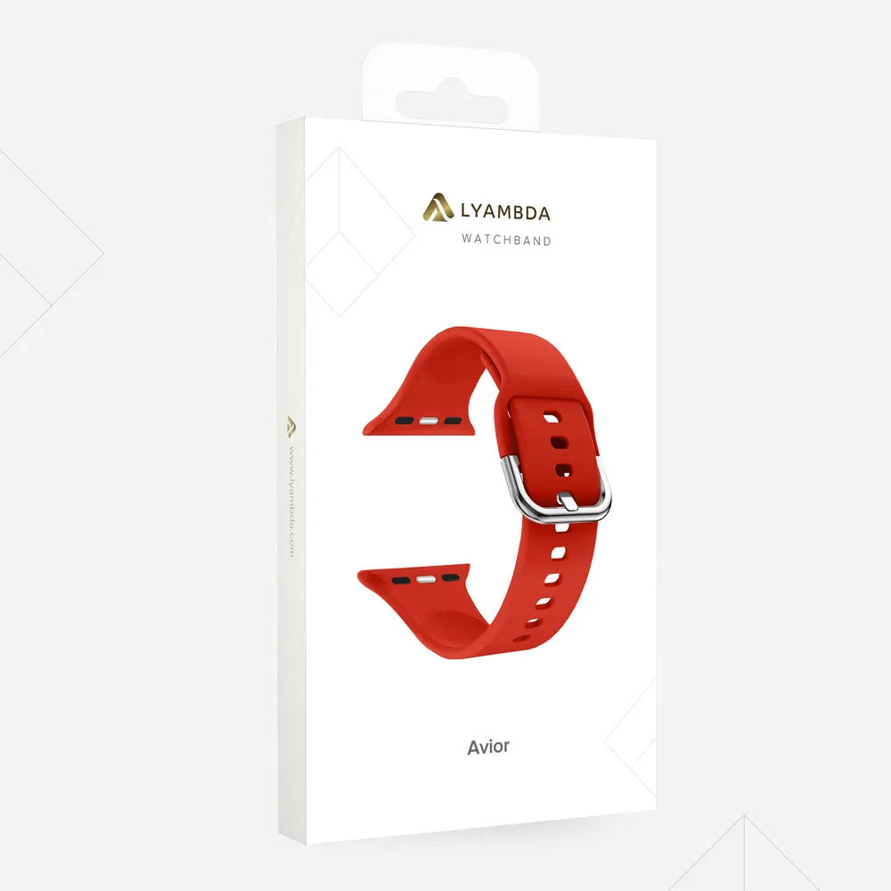 картинка Силиконовый ремешок для Apple Watch 38/ 40/ 41 mm LYAMBDA AVIOR DSJ-17-40-RD, красный от магазина КомпьютерЦентр