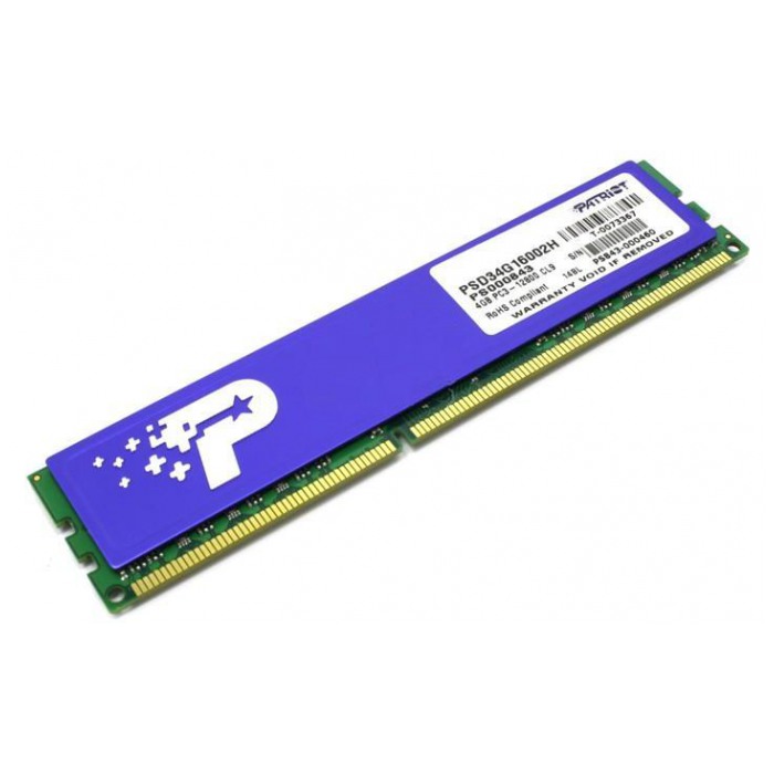 картинка Оперативная память Patriot DIMM DDR3 4Gb 1600MHz PC3-12800 CL9 (PSD34G16002H) от магазина КомпьютерЦентр