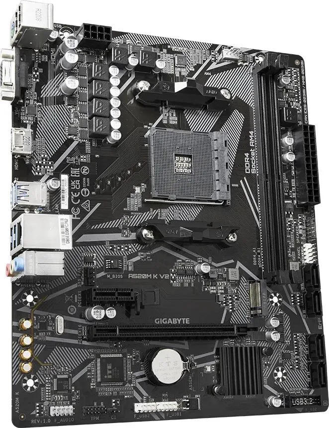 картинка Материнская плата Gigabyte A520M K V2 Soc-AM4 AMD A520 2xDDR4 mATX от магазина КомпьютерЦентр