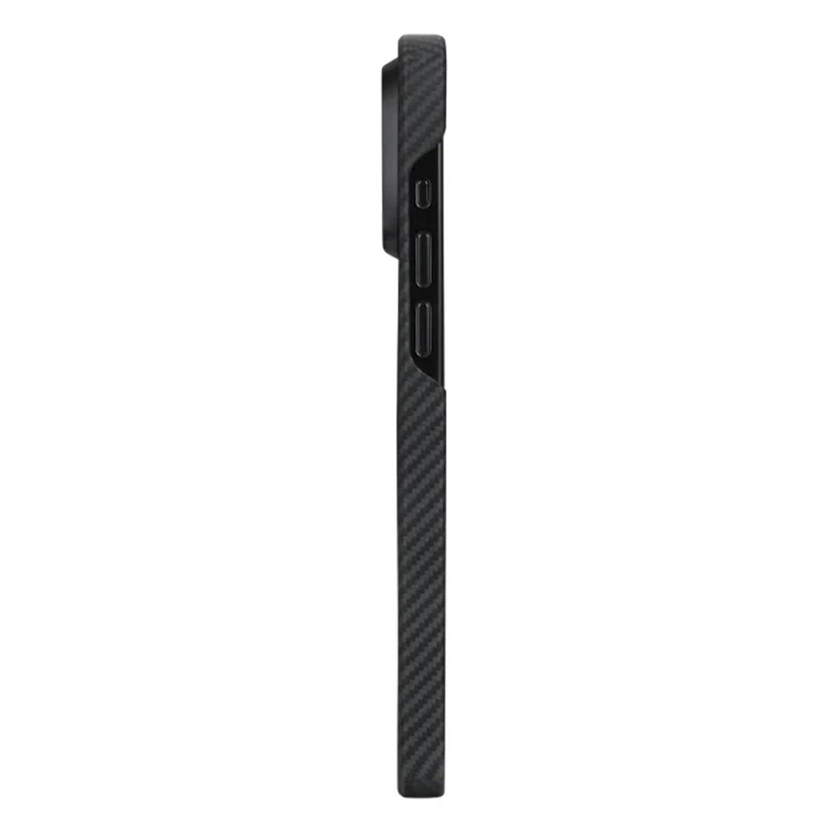 картинка Чехол PITAKA MagEZ Case 4 для iPhone 15 Pro MAX 6.7'', черный/ серый (Black/ Grey Twill) 600D от магазина КомпьютерЦентр