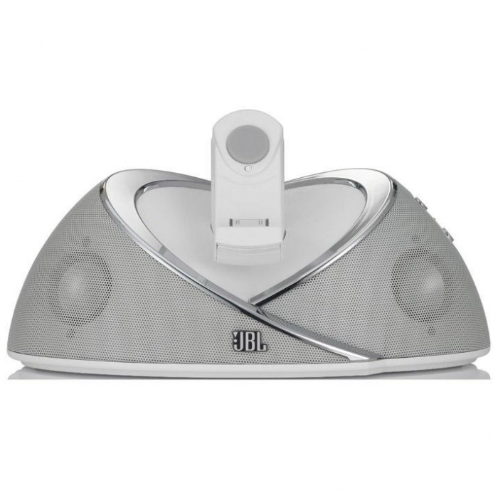картинка Акустика с док-станцией JBL On Beat White for iPad/ iPhone/ iPod (JBL-OB/WH) от магазина КомпьютерЦентр