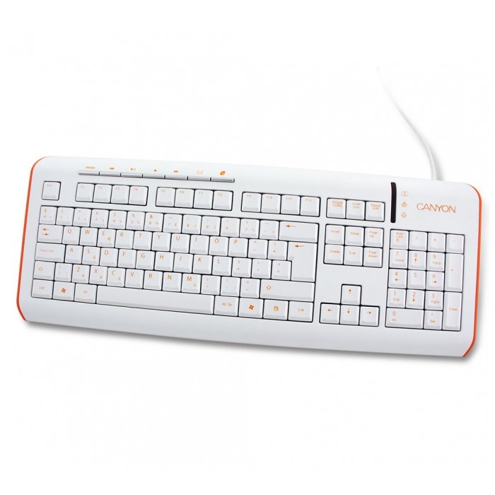 картинка Клавиатура Canyon CNR-KEYB9 White USB от магазина КомпьютерЦентр