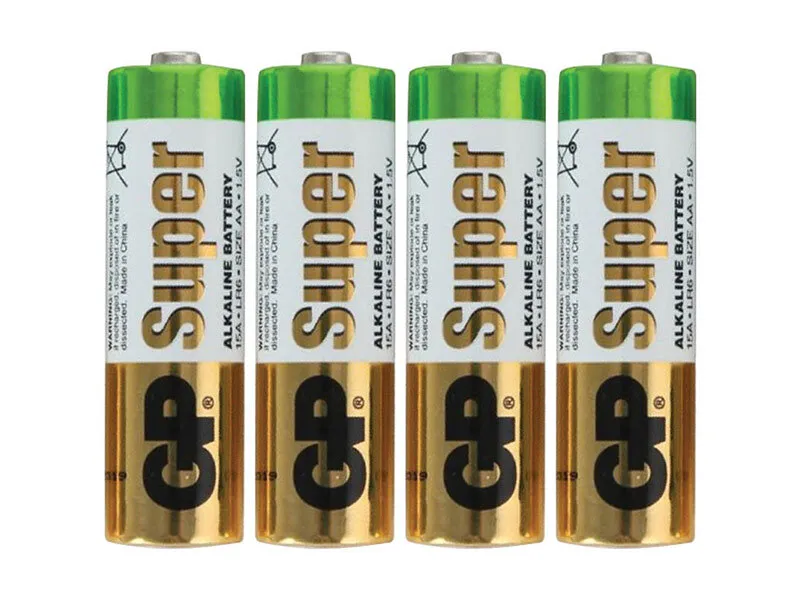 картинка Батарейки GP Super Alkaline 15ARS AA (4шт) oem (GP15ARS-2SB4) от магазина КомпьютерЦентр
