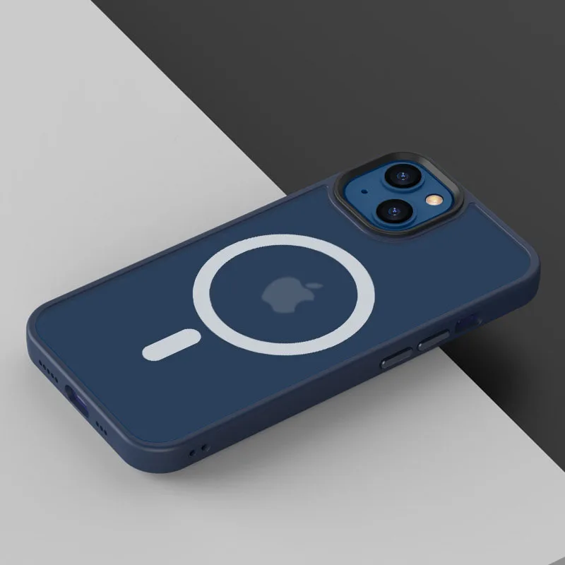 картинка iPhone 15 Pro Max 6,7'' Jingle Matt case MagSafe Dark Blue от магазина КомпьютерЦентр