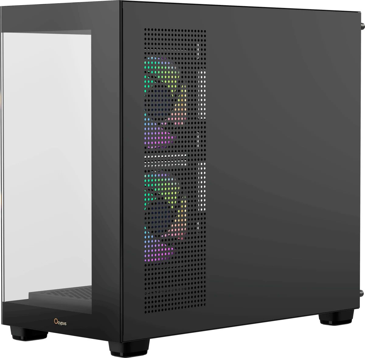 картинка Корпус Ocypus Gamma C52 BK ARGb mATX /  win /  black /  3 ARGb fans /  no PSU /  Tempered Glass (Gamma-C52-B-KD300XX-GL) от магазина КомпьютерЦентр