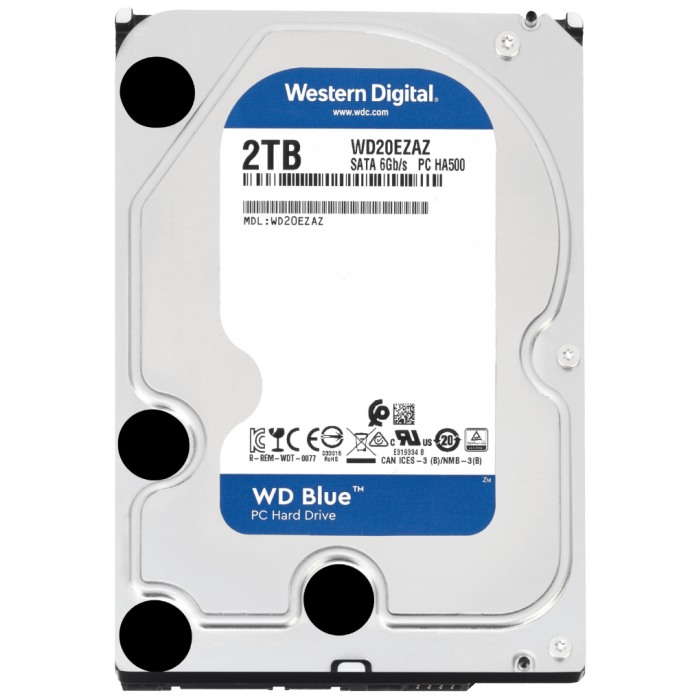 картинка  Western Digital 2 Tb 3.5'' SATAIII; 5400rpm; 256Mb Cache; Blue (WD20EZAZ) от магазина КомпьютерЦентр