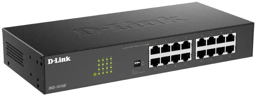 картинка Switch 16-port D-Link DGS-1016D/ J1A 16G неуправляемый от магазина КомпьютерЦентр