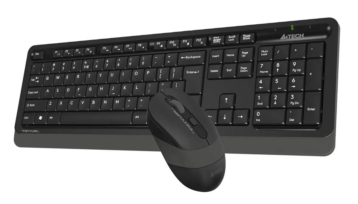картинка Комплект A4tech Fstyler FG1010S; Wireless Multimedia Black/ Grey (FG1010S Grey) от магазина КомпьютерЦентр