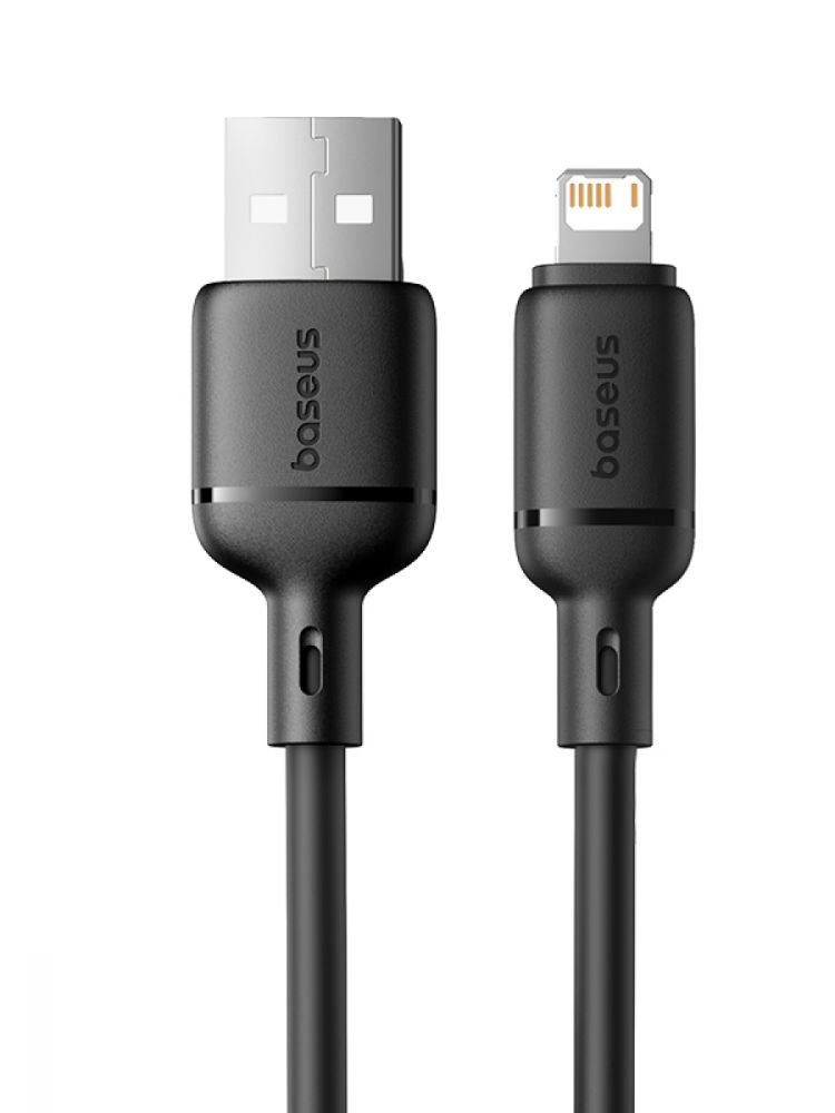картинка Кабель Baseus Silky Series Fast Charging Cable USB to iP 2.4A 1m Cluster Black от магазина КомпьютерЦентр
