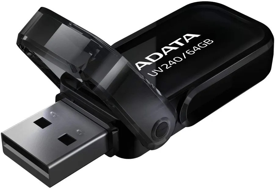 картинка USB накопитель 64Gb A-Data UV240 Black (AUV240-64G-RBK) от магазина КомпьютерЦентр