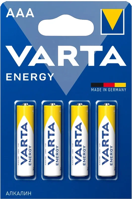 картинка Батарейки Varta Energy LR03 Alkaline BL4 AAA (4шт) блистер 4103213414 от магазина КомпьютерЦентр