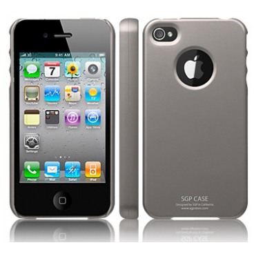 картинка Чехол SGP Ultra Thin Case Matte Series Gun Metal for iPhone 4 (Steinheil Crystal LCD Screen) (SGP07006) от магазина КомпьютерЦентр
