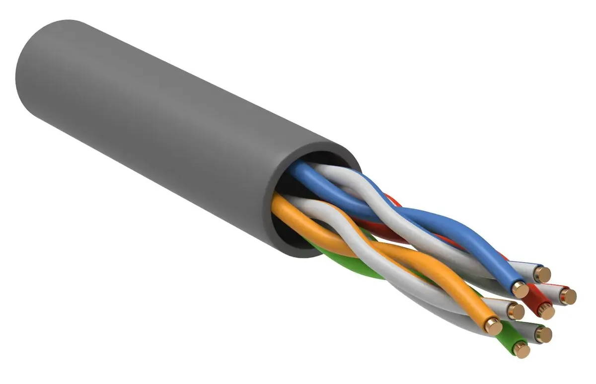картинка Кабель UTP ITK Generica PVC внутр. Cat5E 4X2X24AWG Gray (BC1-C5E04-111-305-G) (продажа на метры) от магазина КомпьютерЦентр