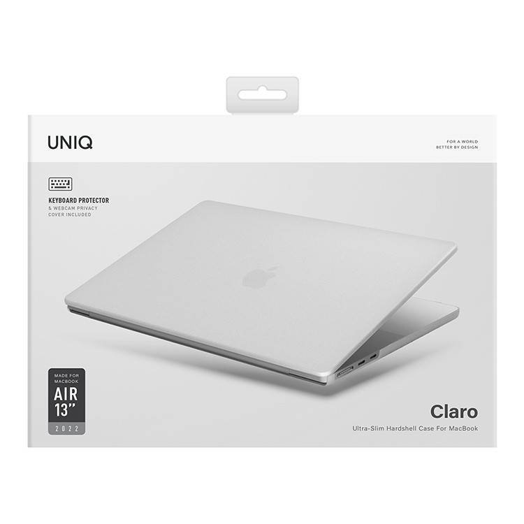 картинка Чехол Uniq CLARO для MacBook AIR 13'' M2/ M3 (2022-2024), Matte Clear (MA13(2022)-CLAROMCLR) от магазина КомпьютерЦентр
