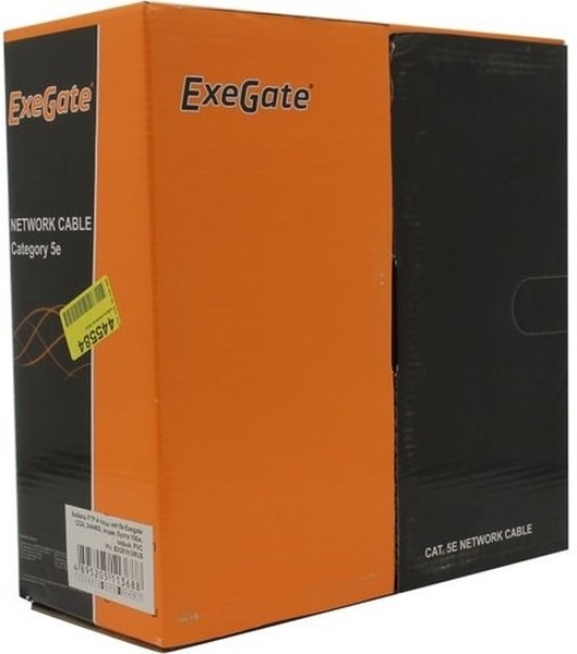 картинка Кабель ExeGate FTP 4 пары кат.5e CCA, 24AWG, экран, бухта 100м, серый, PVC (EX281812RUS) от магазина КомпьютерЦентр