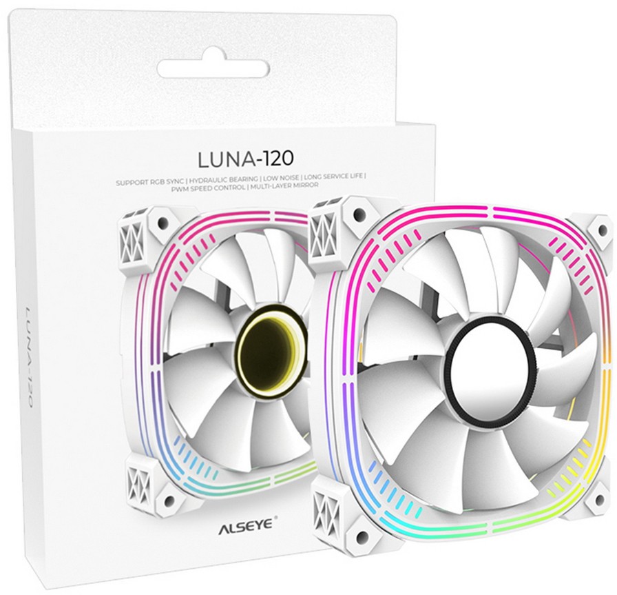 картинка Вентилятор ALSEYE Cooling Fan White (Luna-120-W-P) от магазина КомпьютерЦентр