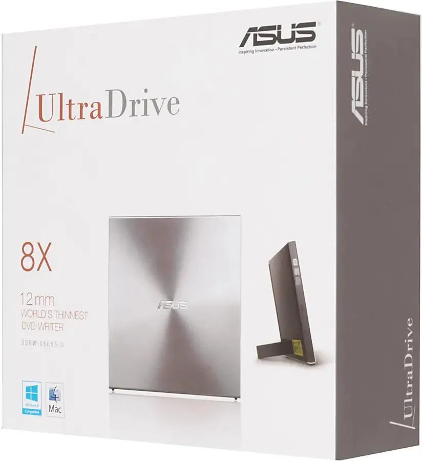 картинка Привод внешний DVD-RW Asus SDRW-08U5S-U/ SIL/ G/ AS/ , dvd-rw, external от магазина КомпьютерЦентр